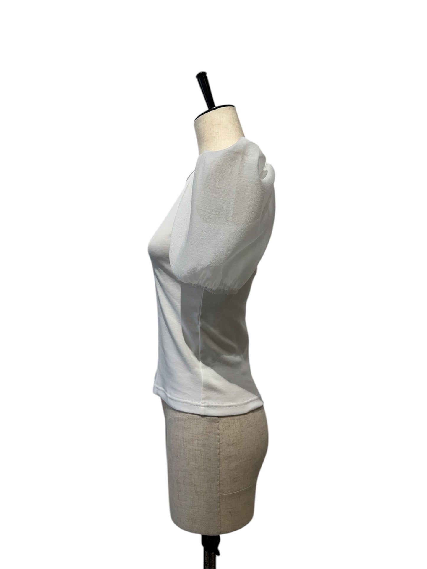 G.V.G.V / D-ring puffsleeve tops (white)
