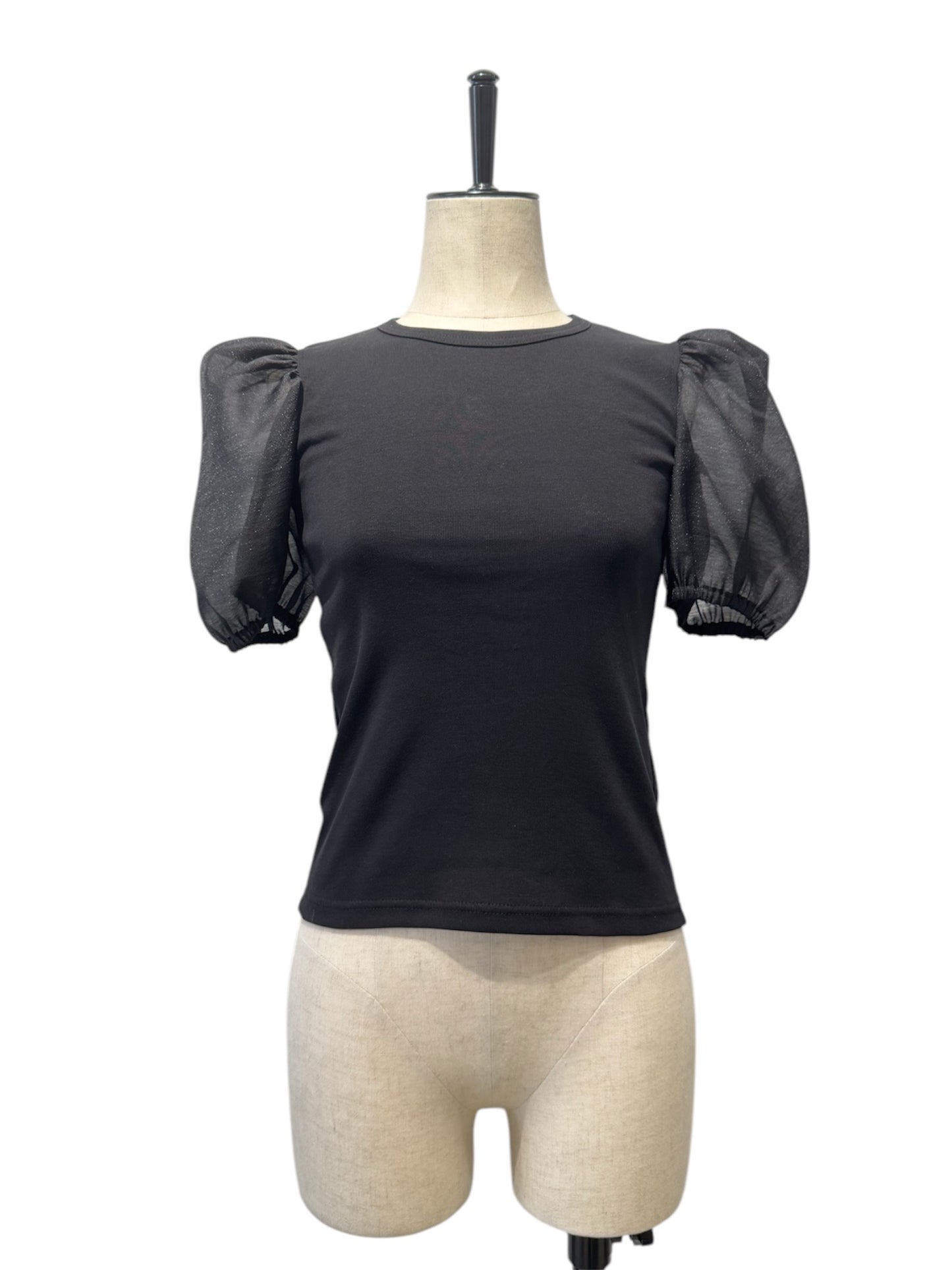 G.V.G.V / D-ring puffsleeve tops (black)