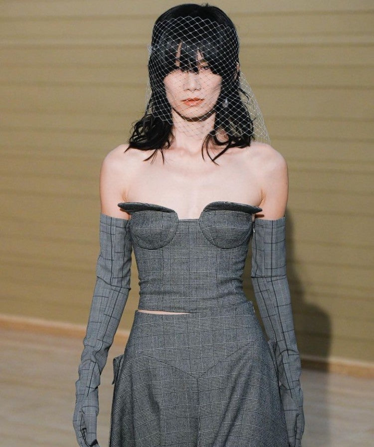 YOHEIOHNO / Baseball Cap Bustier (grey)