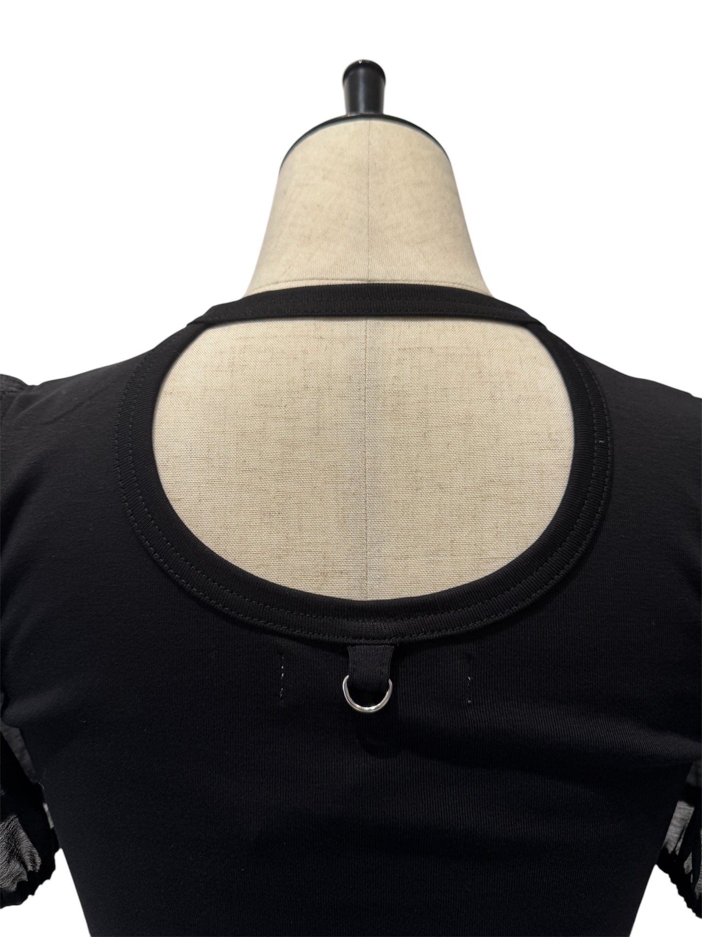 G.V.G.V / D-ring puffsleeve tops (black)