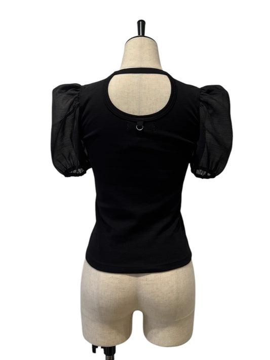 G.V.G.V / D-ring puffsleeve tops (black)