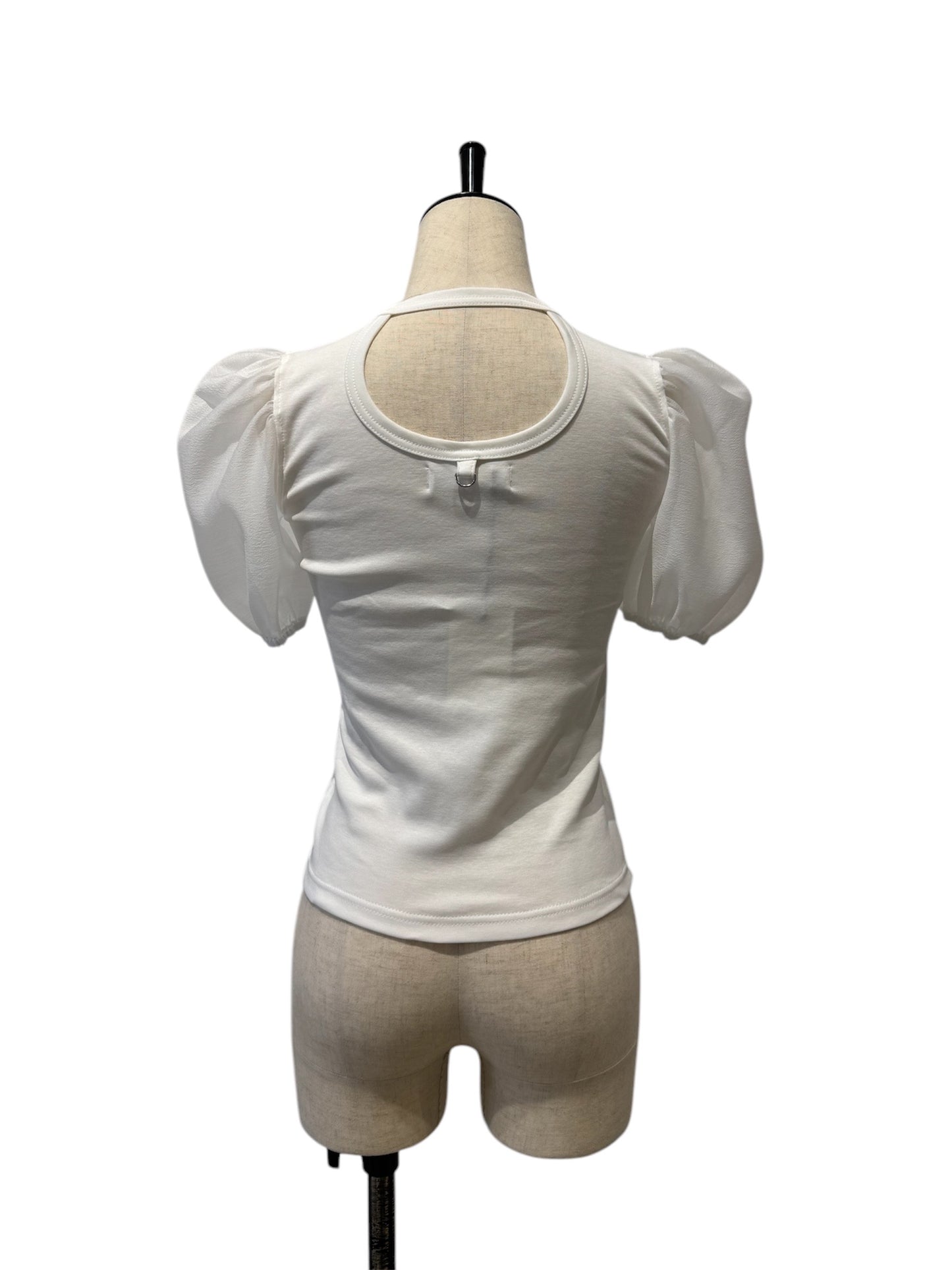 G.V.G.V / D-ring puffsleeve tops (white)