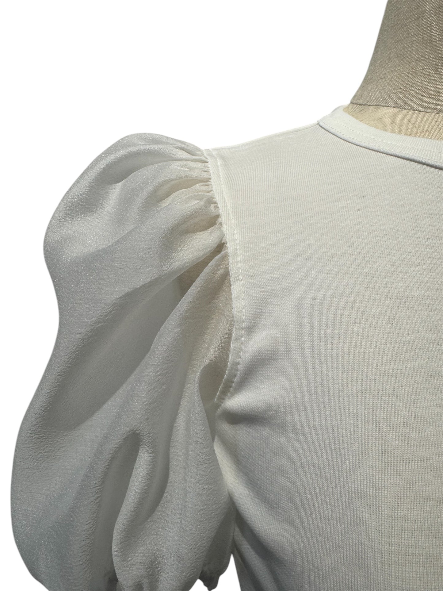 G.V.G.V / D-ring puffsleeve tops (white)