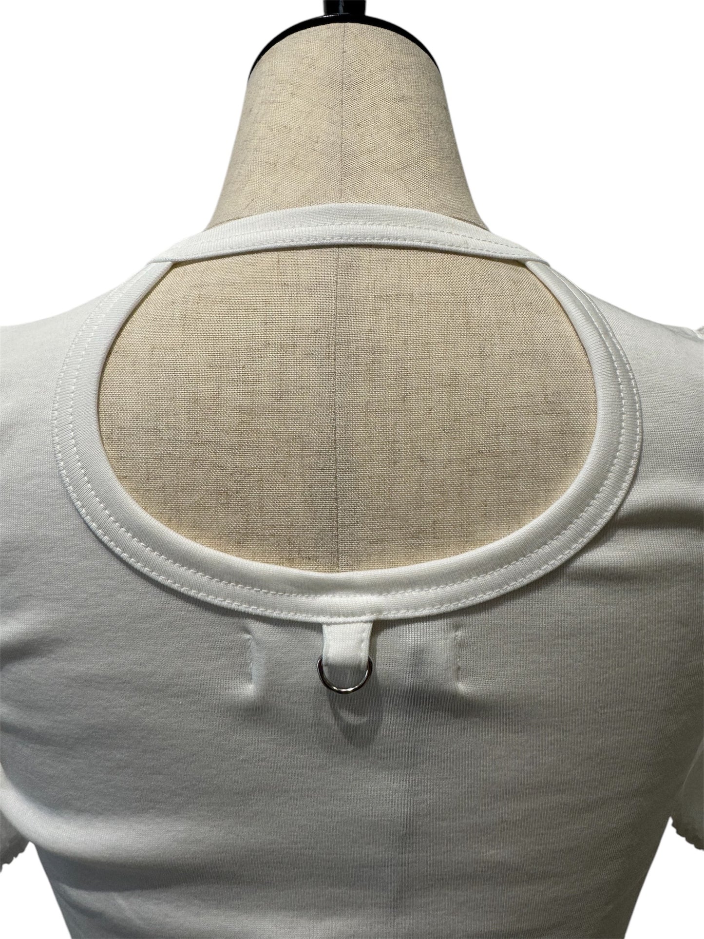 G.V.G.V / D-ring puffsleeve tops (white)