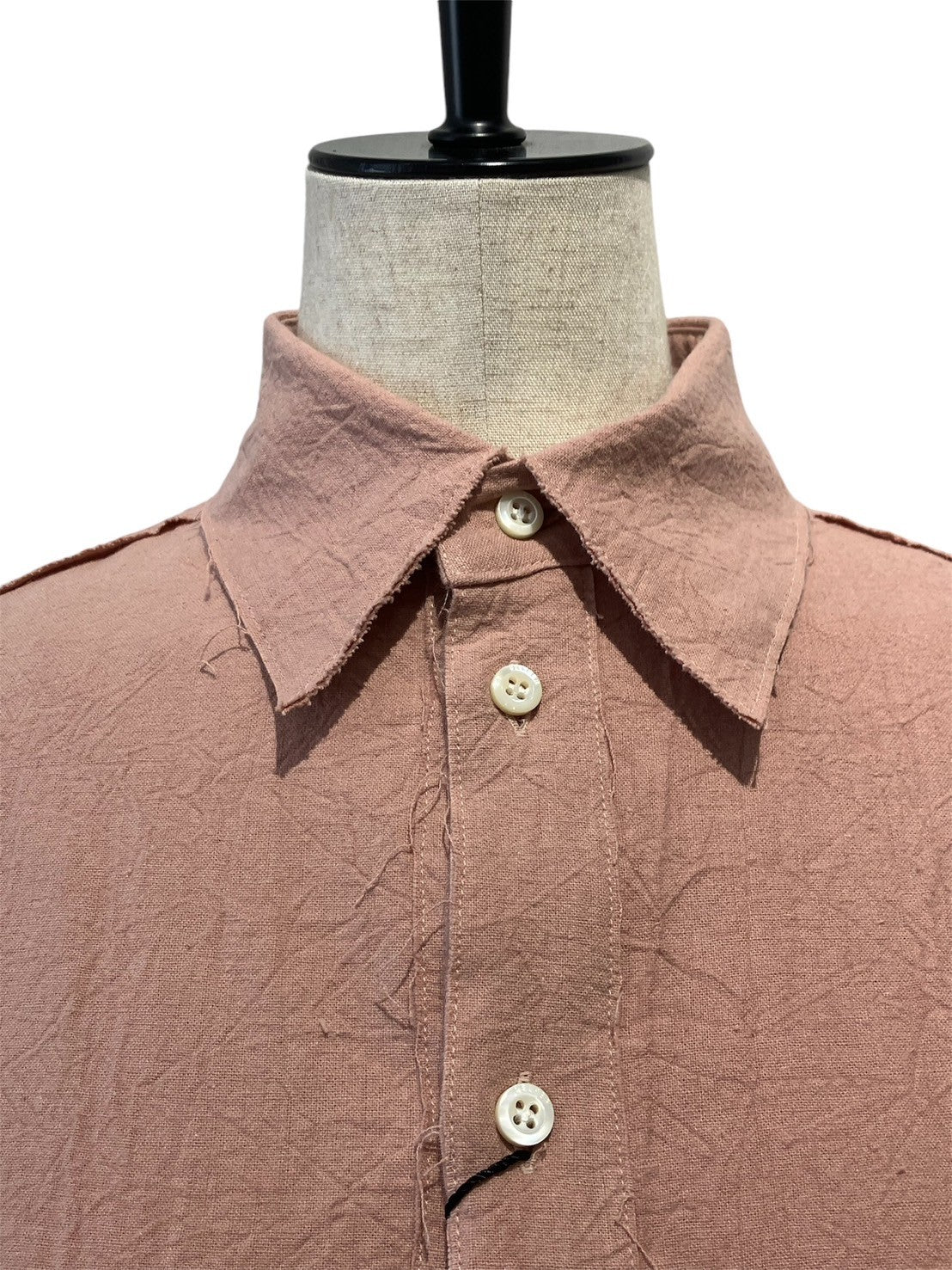 BELPER / Washed Linen shirt ( pink )