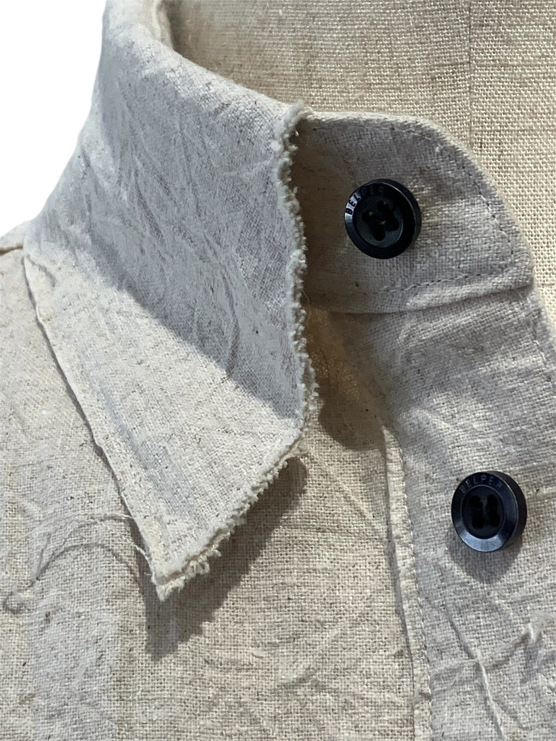 BELPER / Washed Linen shirt ( beige)