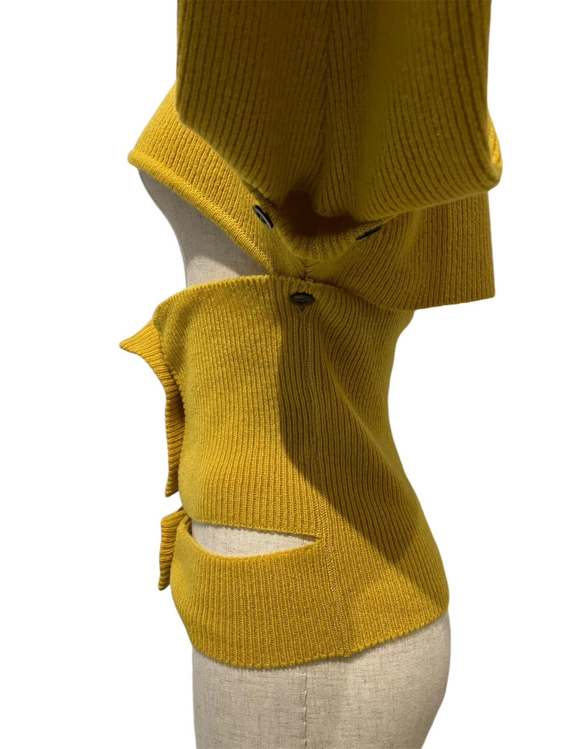 KAYLE / Wool Short Knit Waist Warmer set (mustard)