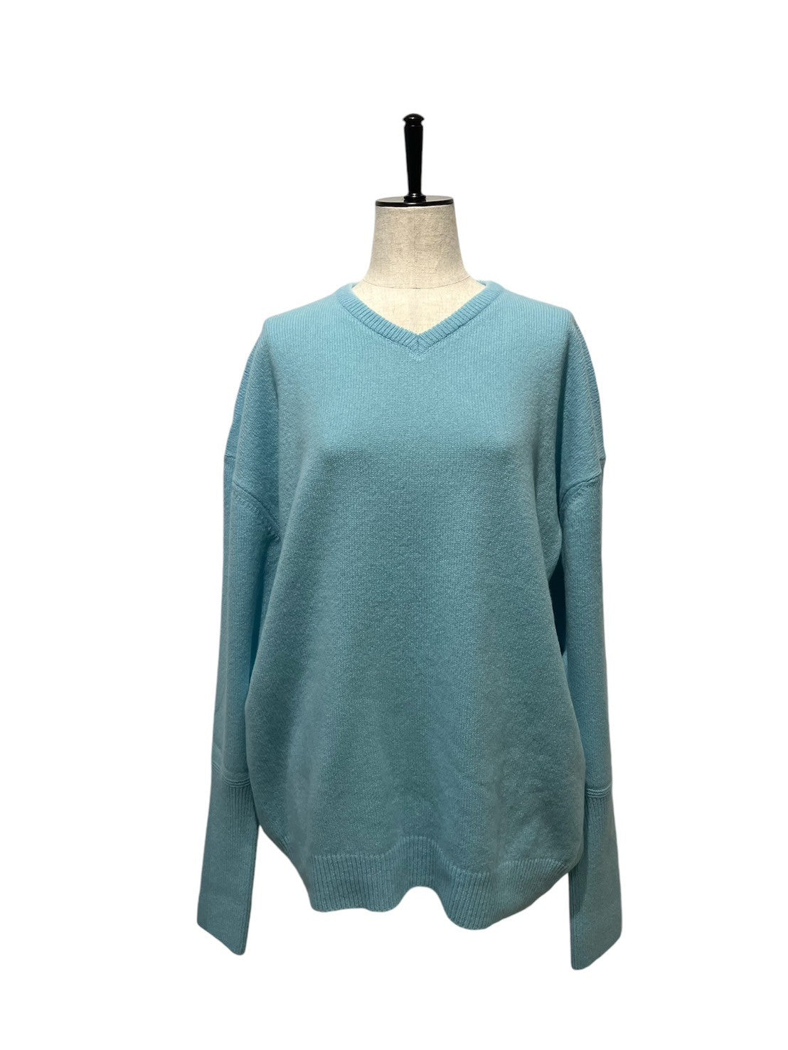 KAYLE / Wool Knit P/O Neck Wamer set (cyan)