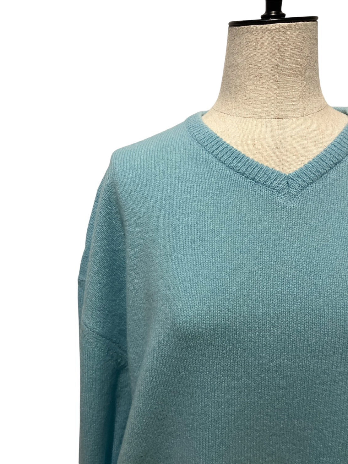 KAYLE / Wool Knit P/O Neck Wamer set (cyan)