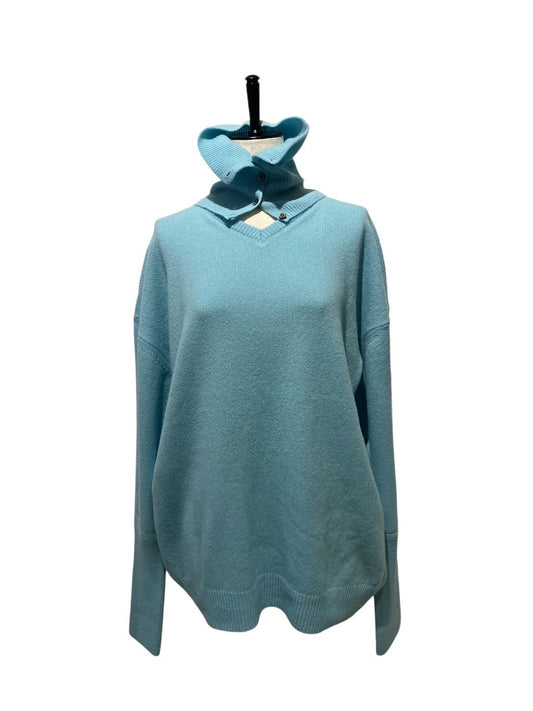 KAYLE / Wool Knit P/O Neck Wamer set (cyan)