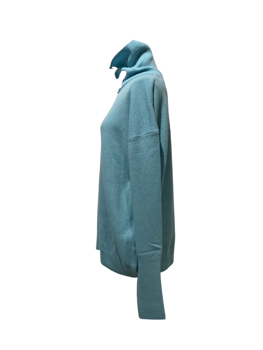 KAYLE / Wool Knit P/O Neck Wamer set (cyan)