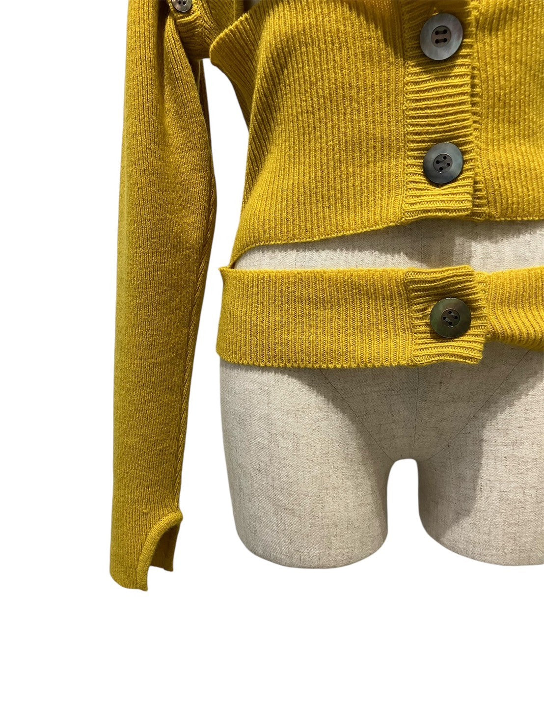 KAYLE / Wool Short Knit Waist Warmer set (mustard)