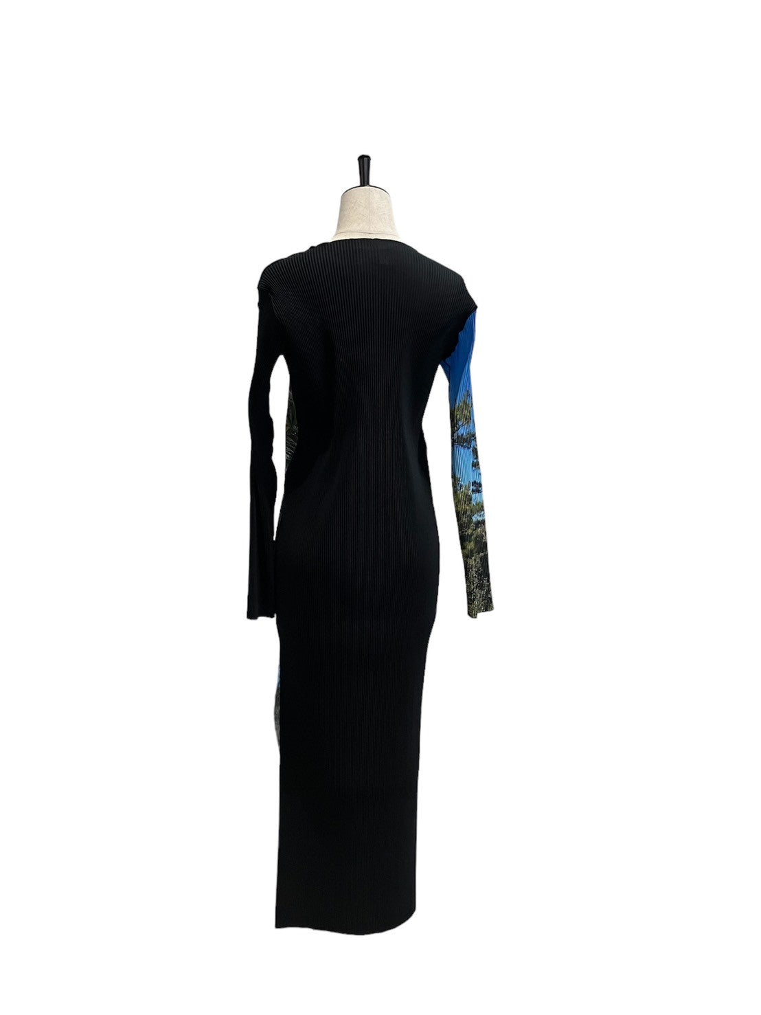 kotohayokozawa / graphic wave dress (black)