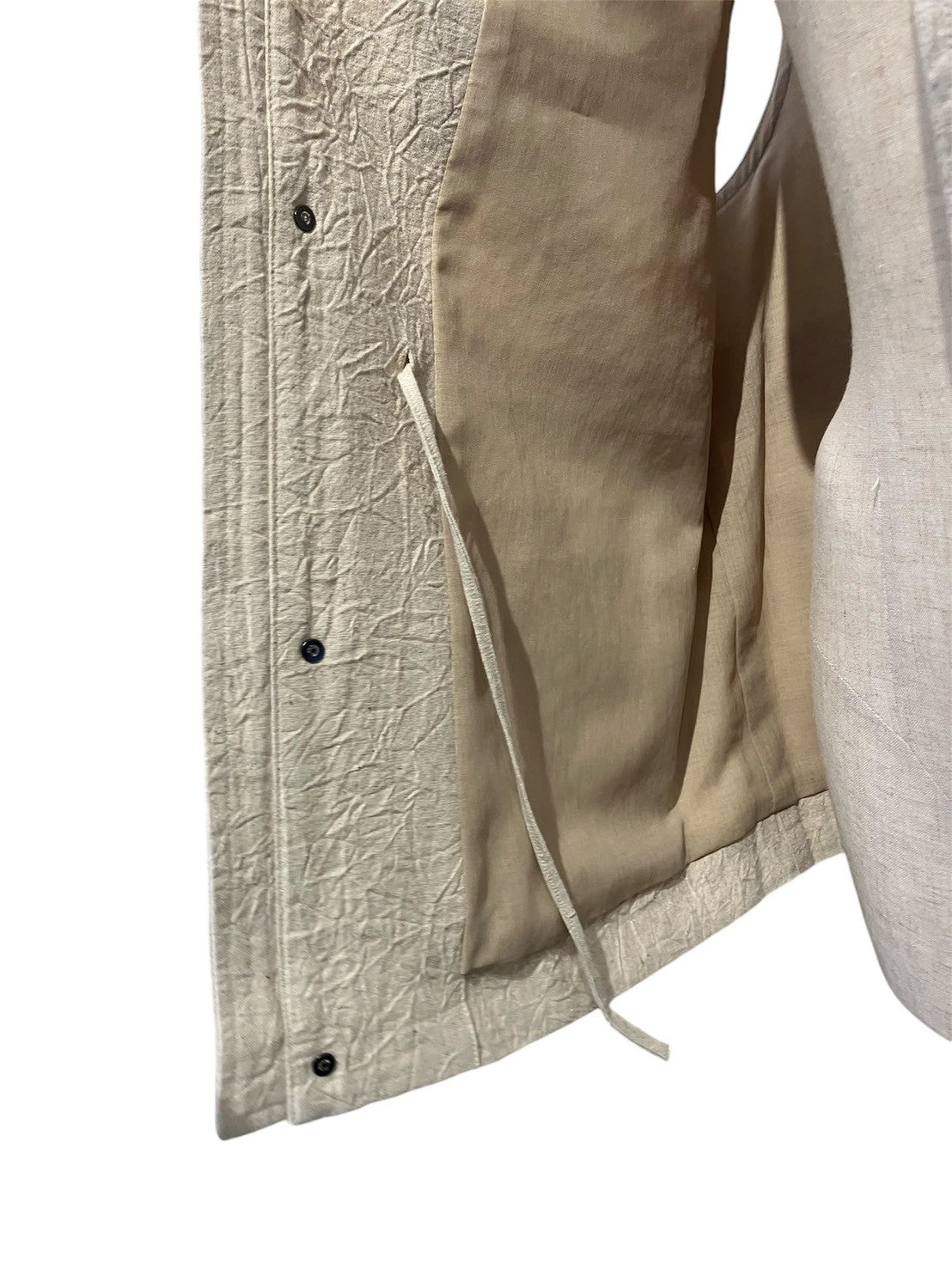 BELPER / Washed Linen vest ( beige )