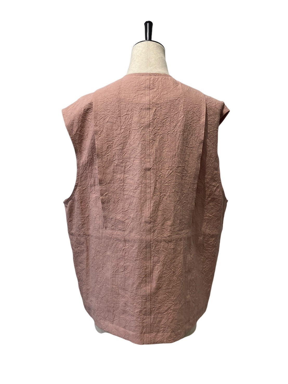 BELPER / Washed Linen vest ( pink )