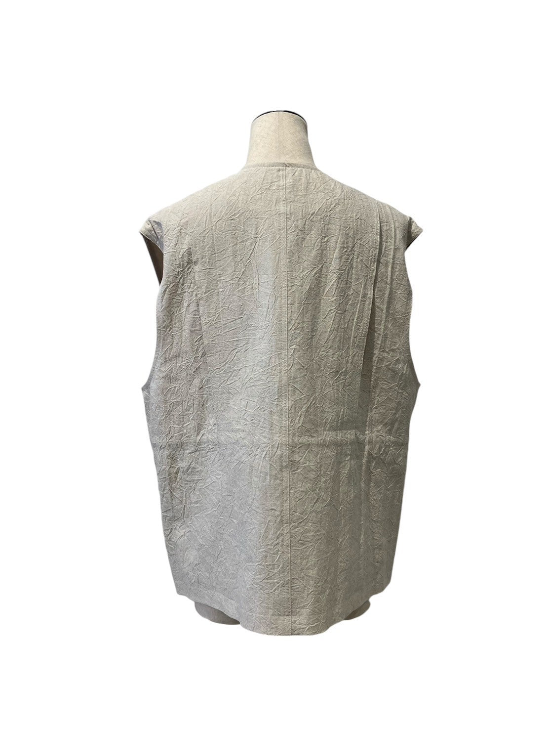 BELPER / Washed Linen vest ( beige )